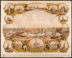 Chicago, the Metropolis of the North West; Louis Kurz, Lithograph, 1864 (ichi-05769)