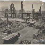 Corner of State and Madison after the Fire; Photograph, 1871 (ichi-02811)