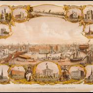 Chicago, the Metropolis of the North West; Louis Kurz, Lithograph, 1864 (ichi-05769)