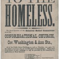 To The Homeless; Broadside, October 16, 1871 (ichi-06194)