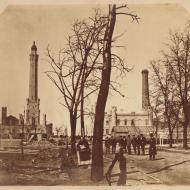 Chicago Waterworks after the Fire; from a Stereograph, 1871 (ichi-13918)