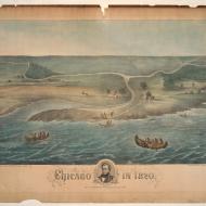 Chicago in 1820; C. Inger for Inger and Bodtker, Lithograph, 1867 (ichi-18310)