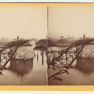The Van Buren Street Bridge after the Fire; G. N. Barnard for Lovejoy & Foster, Stereograph, 1871 (ichi-19792)