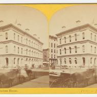 The Post Office and Custom House before the Fire; P. B. Greene, Stereograph, 1871