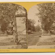 View North on Pine Street (now Michigan Avenue) to the Water Tower before the Fire; P. B. Greene, Stereograph, 1871 (ichi-39581)