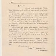 "I have been obliged . . . to move my quarters"; John G. Ashleman, Broadside, October 20, 1871 (ichi-63139)