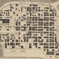 Map of the Rebuilt Downtown; from New Chicago, 1872 (ichi-64137)