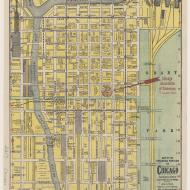 Map of the Business Portion of Chicago; Geo. F. Cram, 1909 (ichi-64339)