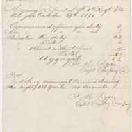 "Nothing Unusual Occurred during the Night"; Morning Report of Captain P. M. Ryan, 1st Regiment of Illinois Volunteers, October 19th, 1871 (ichi-64395)