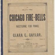 Chicago Fire-Bells: Nocturne for Piano; Clara E. Saylor, Sheet Music, ca. 1872 (ichi-64550)