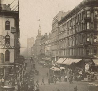 State and Madison; Photograph, ca. 1889 (ichi-23658)
