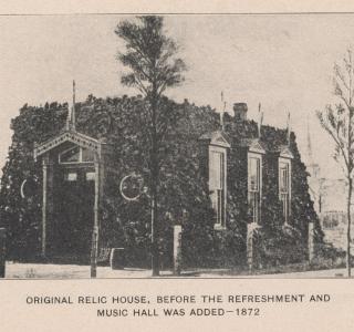 Original Relic House, Before the Refreshment and Music Hall Was Added--1872; Photograph (ichi-51044)