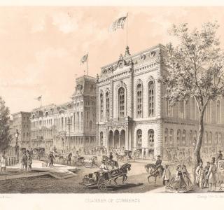Chamber of Commerce; Louis Kurz for Jevne & Almini, Lithograph, 1866-67 (ichi-63073)