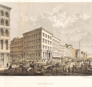 Marine Bank Building; Louis Kurz for Jevne & Almini, 1866-67 (ichi-63077)