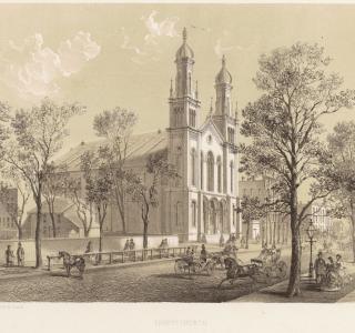 Trinity Church; Louis Kurz for Jevne & Almini, Lithograph, 1866-67 (ichi-64271)