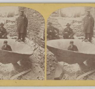 View of the Courthouse Bell after the Fire; Shaw Photographer, Stereograph, 1871 (ichi-64280)