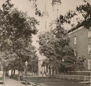 Trinity Church before the Fire; Photograph, ca. 1870 (ichi-64361)