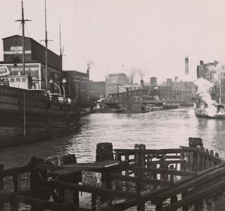Rush Street Bridge; Photograph, ca. 1894 (ichi-64362)