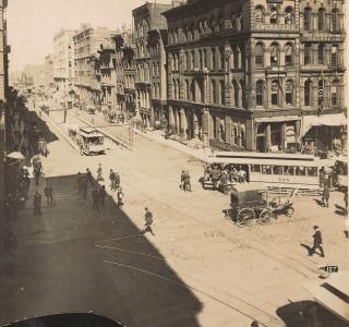 LaSalle Street North of Randolph Street, Photograph, 1890 (ichi-64374)