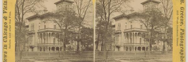 George F. Rumsey House before the Fire; P. B. Greene, Stereograph, ca. 1871 (ichi-29595)