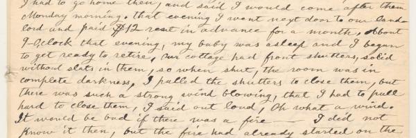 Fire Memoir of Julia Lemos, 1912 (ichi-63803)