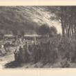 Rush of fugitives through the Potter's Field toward Lincoln Park; Based on a Sketch by Theo R. Davis, from Harper's Weekly, November 4, 1871 (ichi-02881)