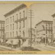 First Methodist Episcopal Church Block before the Fire; Lovejoy & Foster, Stereograph, ca. 1871 (ichi-22330)