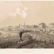 Michigan Avenue from the Lake; Louis Kurz for Jevne & Almini, Lithograph, 1866-67 (ichi-62074)
