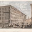 Corner Lake Street and Wabash Avenue; Louis Kurz for Jevne & Almini, Lithograph, 1866-67 (ichi-62076)