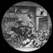 Origin of the Chicago Fire; W. O. Mull, Glass Lantern Slide, ca. 1871 (ichi-64420)
