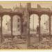 Among the Ruins in Chicago: Court House Seen Through Ruins of East Side of Clark Street; G. N. Barnard, Stereograph, 1871 (ichi-21546)